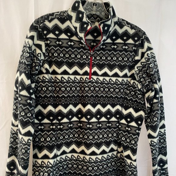 SOLD Eddie Bauer Designer Print Long Sleeve 1/4 Zip Pullover Top NWOT - Picture 9 of 12